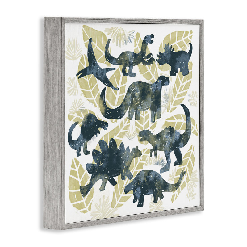 Wild Dinos, amis de la préhistoire, estampe numérique, conception par Connie Summers, Estampe numérique Farmhouse