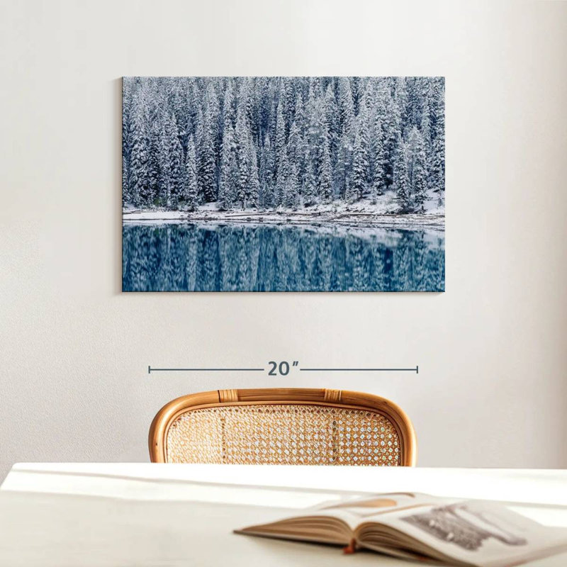 Alvord Moraine Lake Winter Reflection, 16'' H x 24'' W