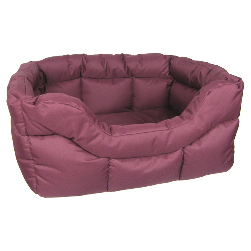 Decimus Polyester Pet Bed, Large (27 cm H x 75 cm W x 60 cm D), Burgundy