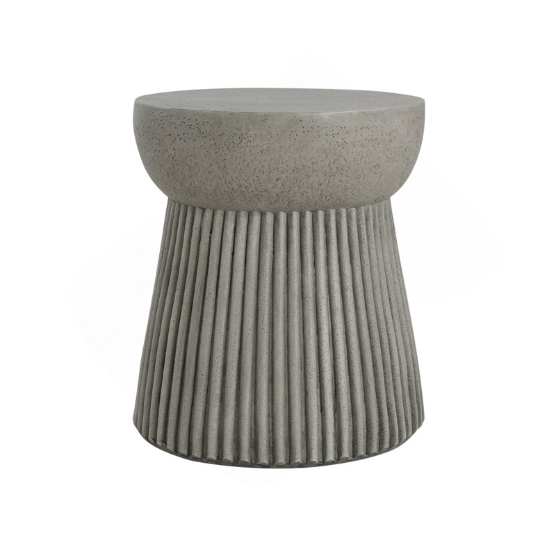 Table d'appoint d'extérieur en béton léger, finition béton