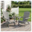 Ensemble de 2 chaises Adirondack pliantes avec dossier pré-assemblé - Sièges de patio en bois de pruche gris pour jardin, terrasse et foyer