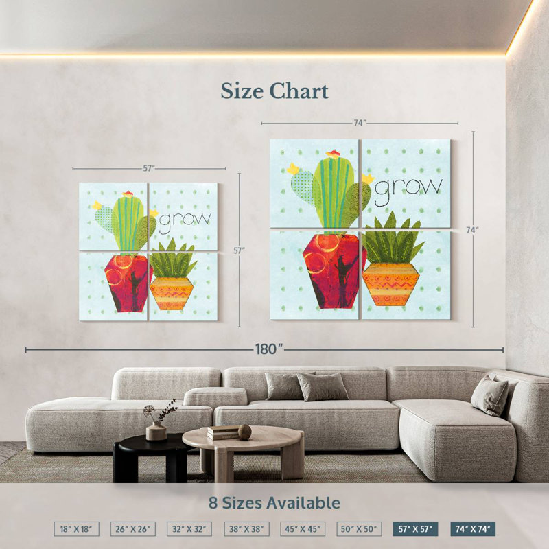 Harnek Southwest Cactus II, 74" H x 74" W