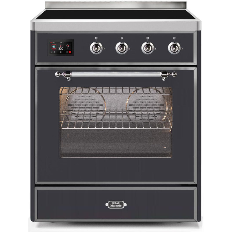 Majestic II 30" 4 cu. ft. Freestanding Electric Range, Matte Graphite/Chrome