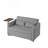 Latitude Run 3 in 1 Convertible Sofa Bed, Vincy Sleeper Loveseat with Side Table, Pull Out Couch with 2 Pockets and 2 Pillows for Living Room Apartment Office-2132205970