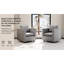 Élégant fauteuil gris avec coussin de siège respirant, convient à divers styles de décoration intérieure, rembourrage confortable et rond pour les accoudoirs, pour la zone de lecture