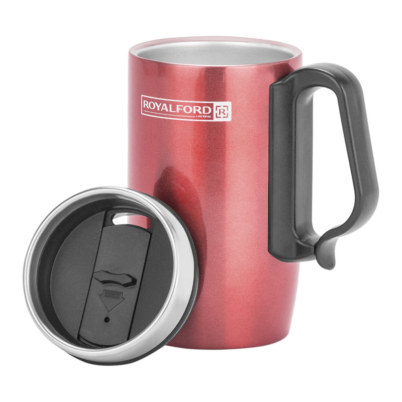 ROYALFORD Stainless Steel Travel Mug, Red