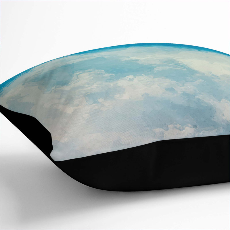 Square Throw Cushion, 40cm H x 40cm W x 15cm D, Black