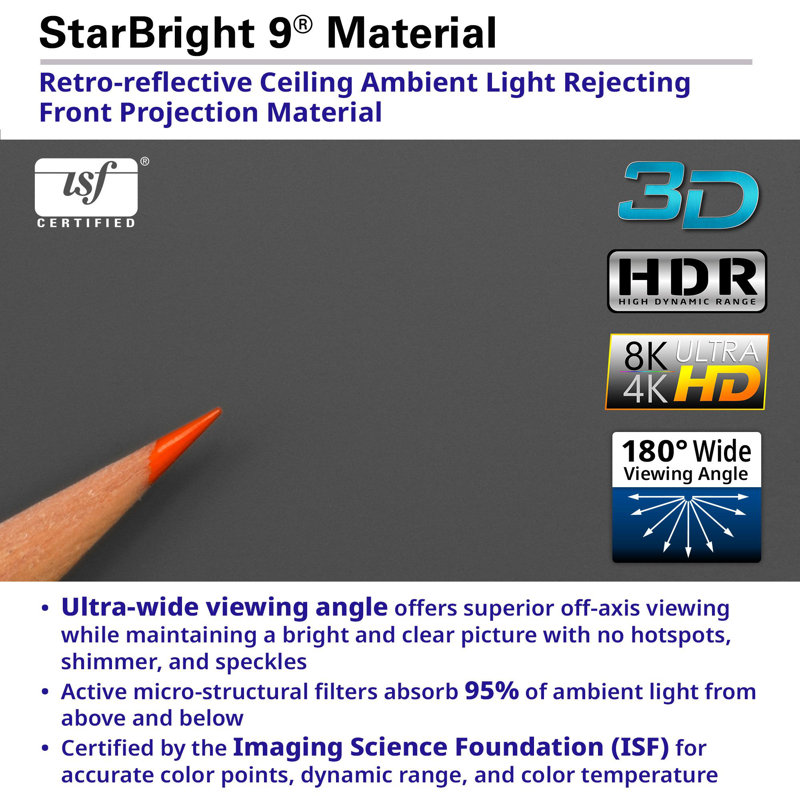 Sable Frame StarBright 9, 56.6" H x 97" W x 106" D