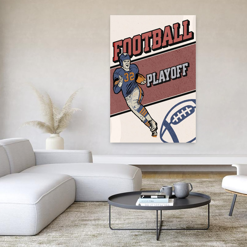 Football Playoff Contemporary Wall Art Print, 152.4cm H x 101.6cm W