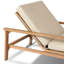 Topeka Outdoor Teak Chaise Lounge