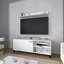 Meuble télé blanc avec rangement ouvert en mélamine