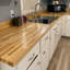 120 po x 25 po. Plateau de boucher européen en bois de frêne-152730723