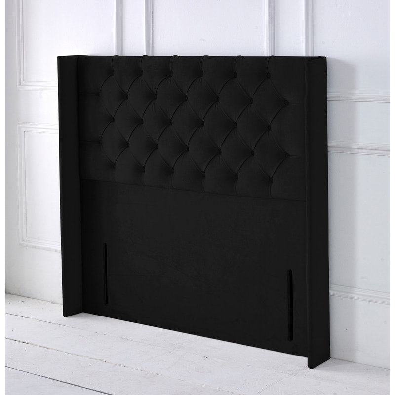 Upholstered Headboard, Black, Double (4'6)