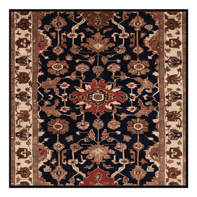 Machine Washable Persian Brown Area Rug