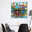 Hot Air Balloon Seaside Village by Cheryl Bartley - Wrapped Canvas Print-1946732138