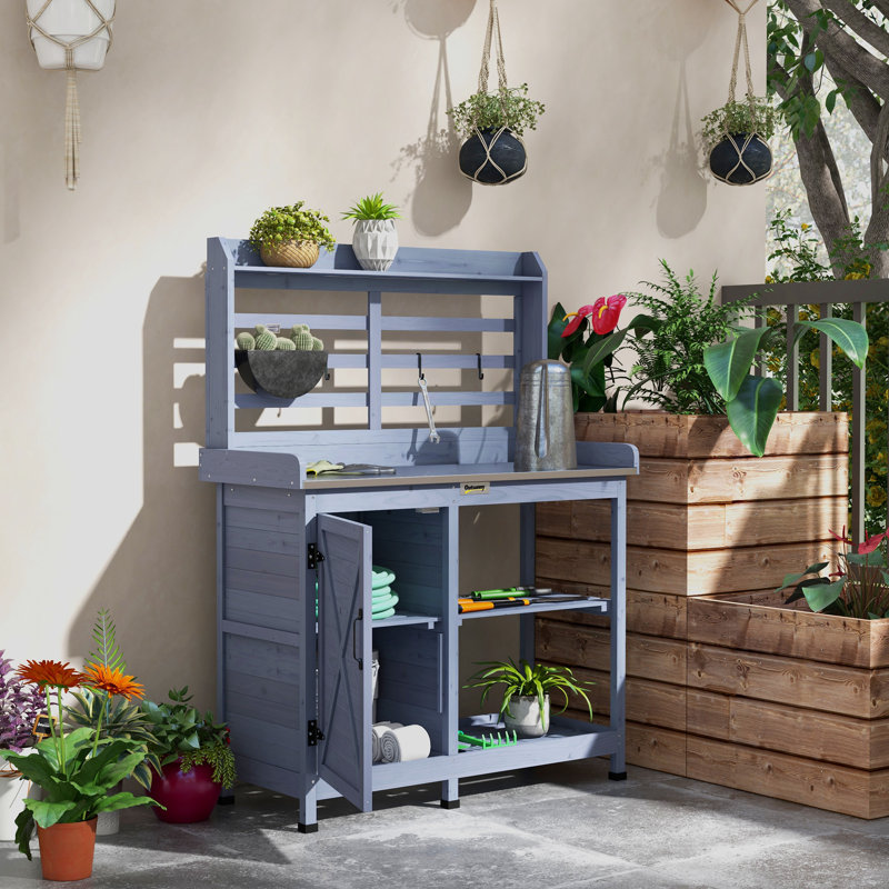 Almonte Potting Bench,wood