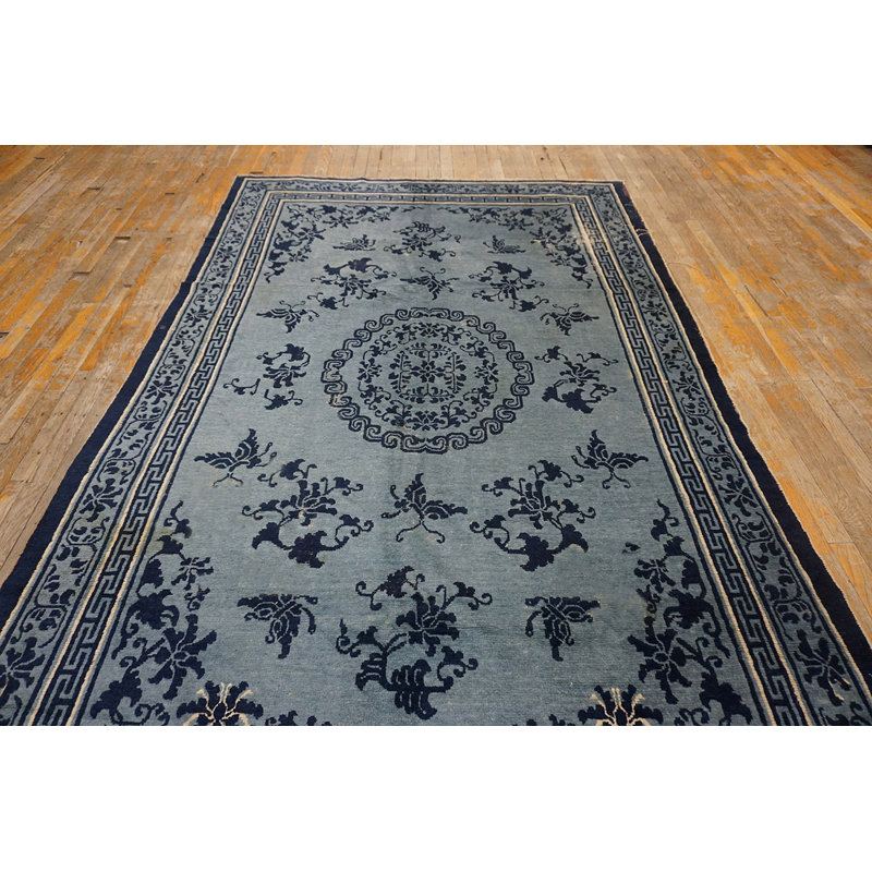 Antique Chinese - Ningxia Blue 1850s Rug