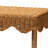 Bystrik Bohemian Light Honey Scalloped Rattan Side Table