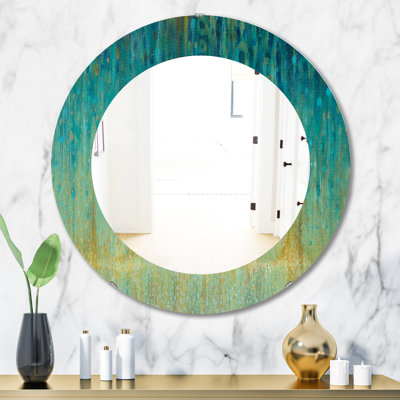 Rain Abstract Panel Flat Wall Mirror