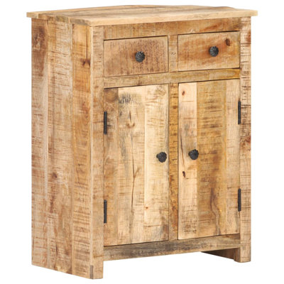 Buffet en bois de manguier brut 23,2 po x 13,8 po x 29,5 po