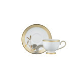 Golden Leaves Bone China Espresso Cup