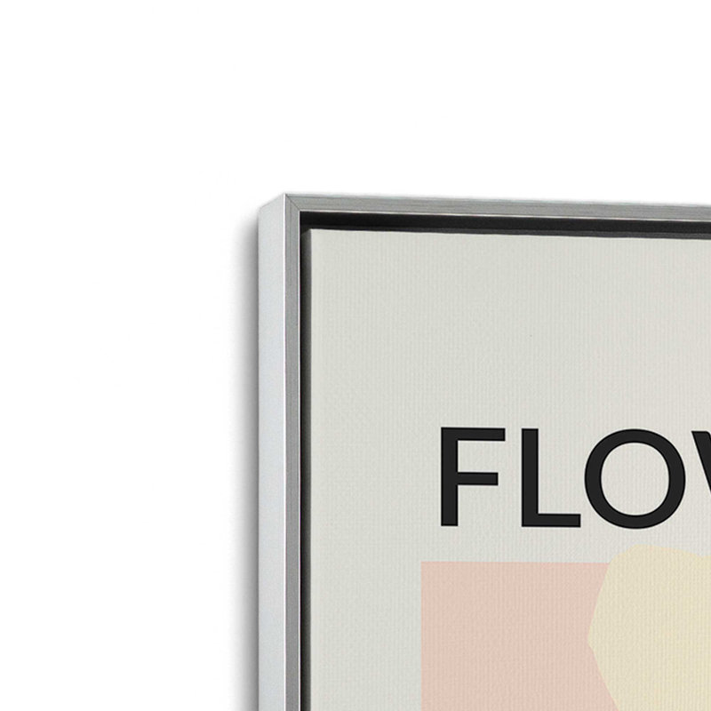 Amsterdam Flower Market II, Cadre flottant en chrome poli, H 30,75 po x l 20,75 po