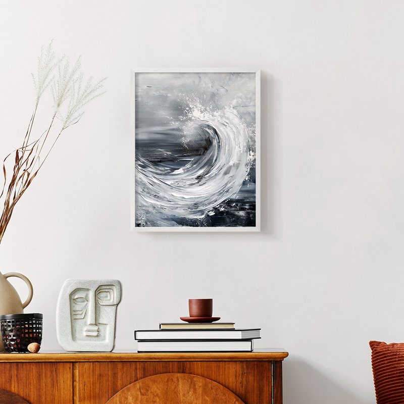 Série NAUTICAL CCXV - reproduction encadrée de qualité supérieure - prête à être accrochée - aucun clou requis, Blanc