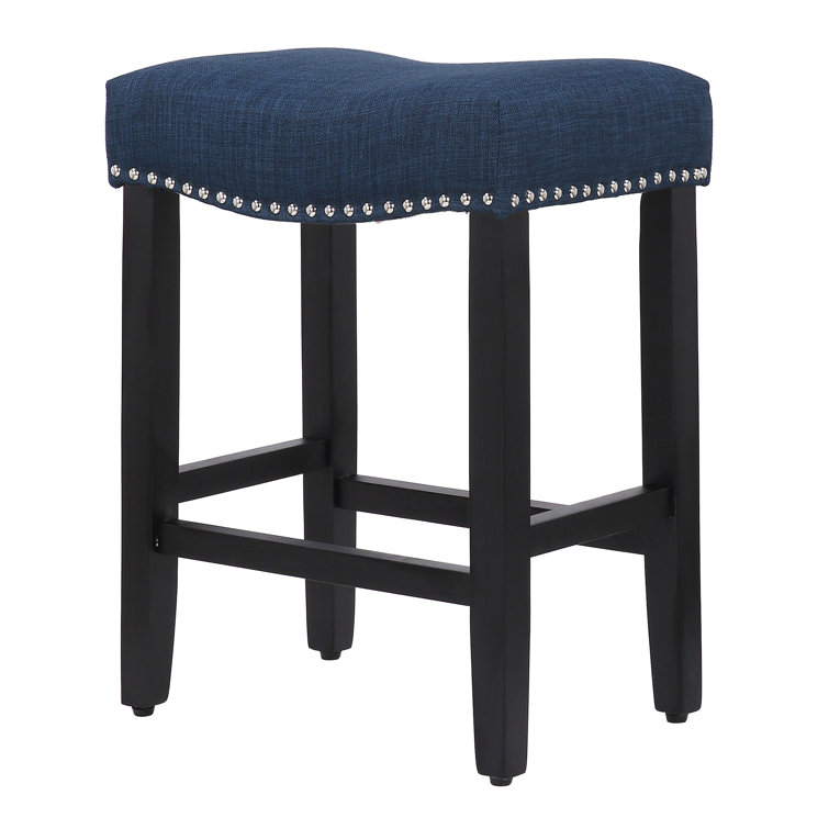 Ileana Upholstered Counter Stool with Solid Wood Frame