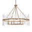 8 - Light Glass/Steel Chandelier