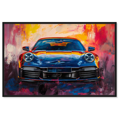 Porsche's Color Velocity Canvas Lux Car Paintings by Art Remedy