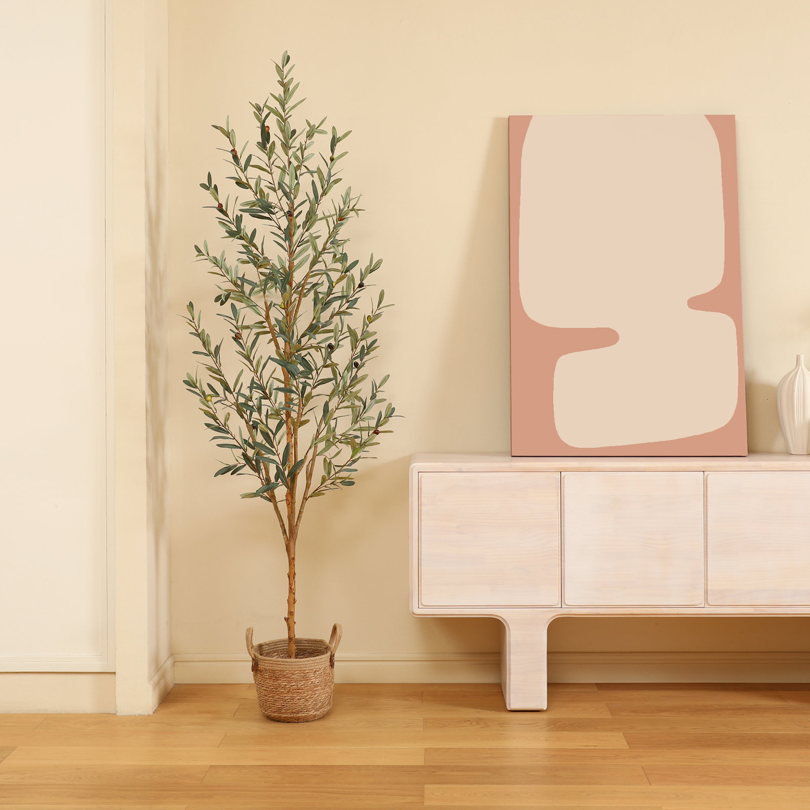 Adcock Olive Tree in Pot, 84" H x 28" W x 28" D