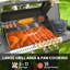 Dakota 4+1 Burner Gas BBQ Grill with Clear View Lid, Thermometer, Black
