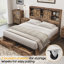 Structure de lit double en bois Tryston Sherell, brun rustique-1351001944-1351002022
