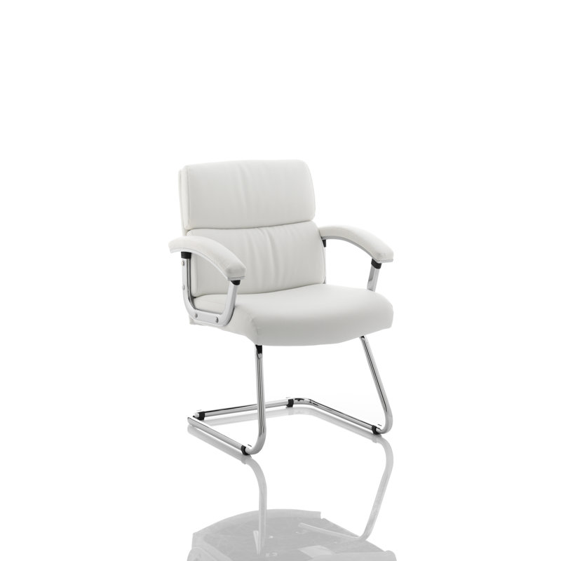 Cantilever Waiting Room Chair, White