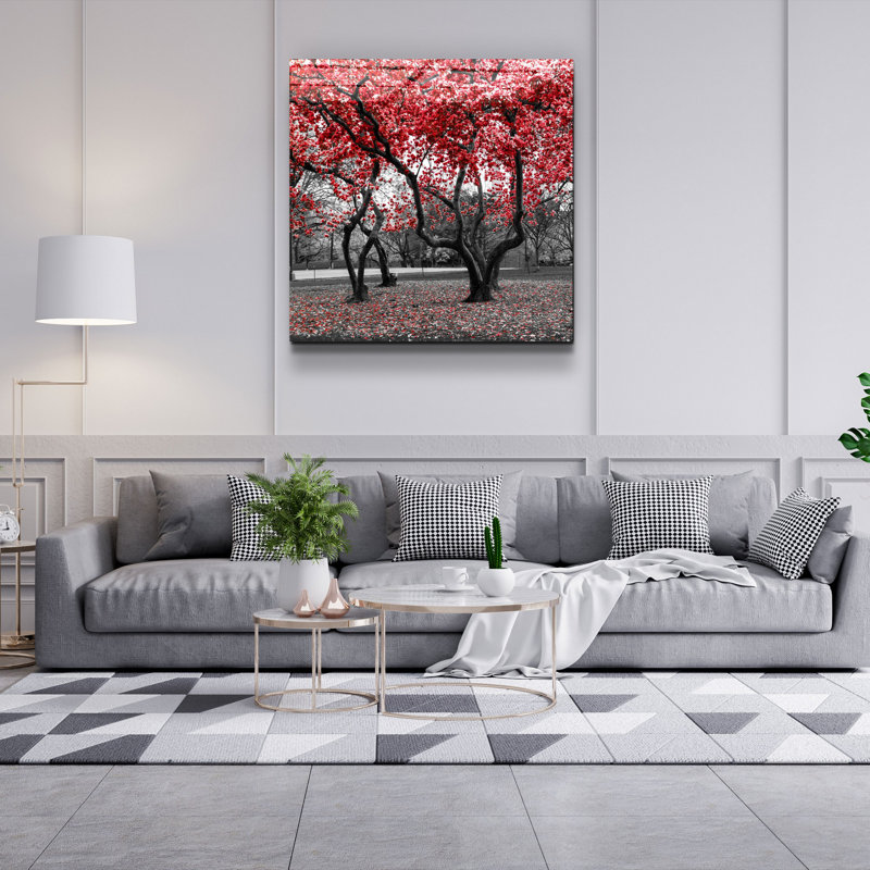 Elegant Decorative Tempered Glass Painting, 40 x 40 Inches | 100% Tempered Glass, Thickness: 0.16 Inches | UV Printing for Vibrant Colors & Durability | Perfect for Home Decor & Art Enthusiasts