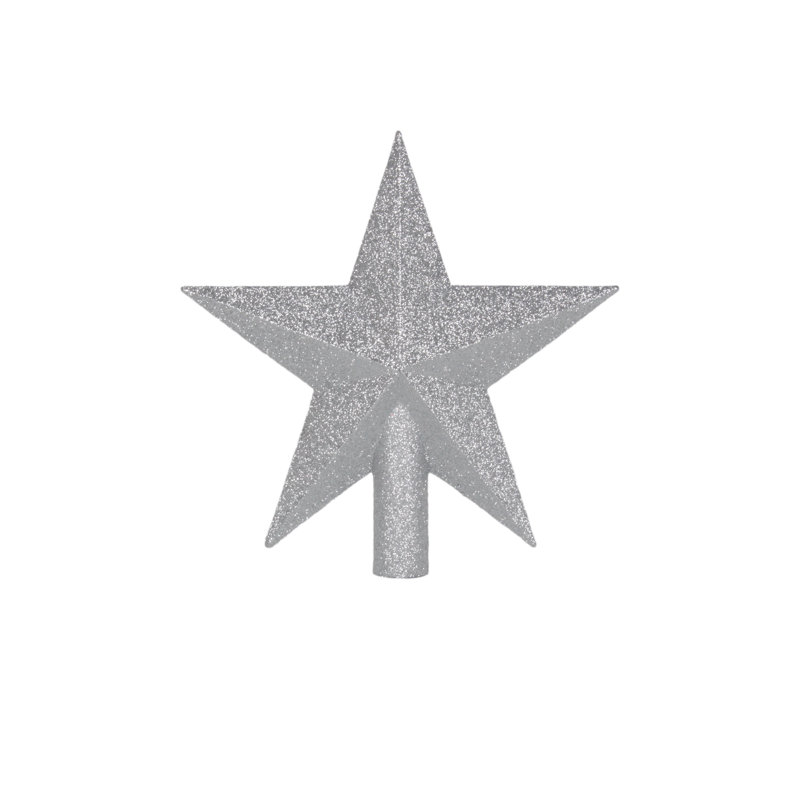 Décoration pour sommet de sapin incassable 9 po, Argent