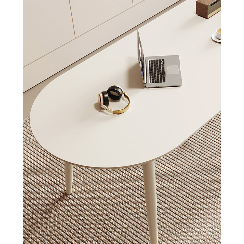 Bureau d'étude de style scandinave avec bords arrondis, H 29,53 po x l 55,12 po x P 31,5 po