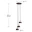 Luminaire suspendu grappe 3 lumières Renmarco-701452130