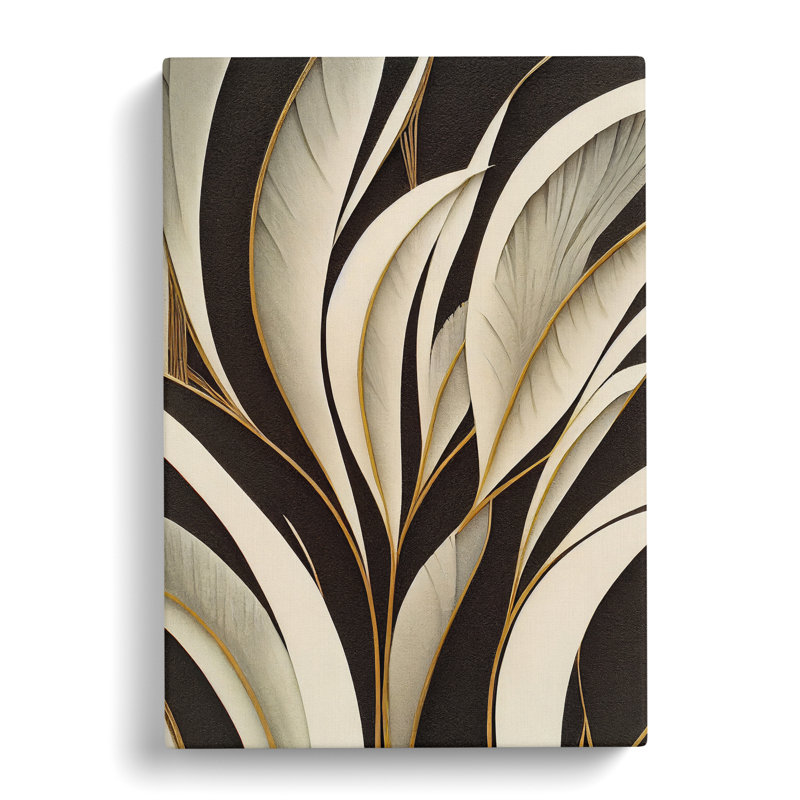 Antique Feathers - Wrapped Canvas Print, 50cm H x 35cm W x 3cm D