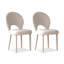 Chaise d'appoint blanche à dossier solide (ensemble de 2)-594894153