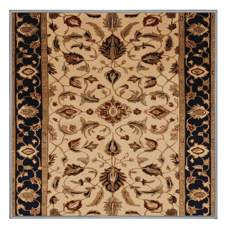 Tapis brun lavable à la machine, Carré 8 pi