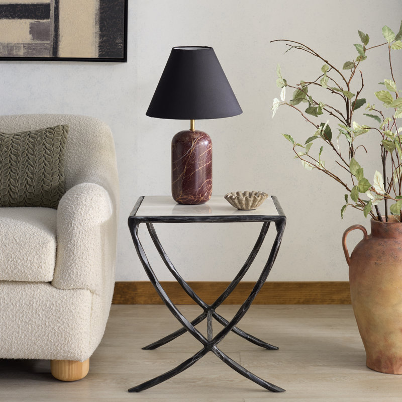 Evelynn Marble Top End Table