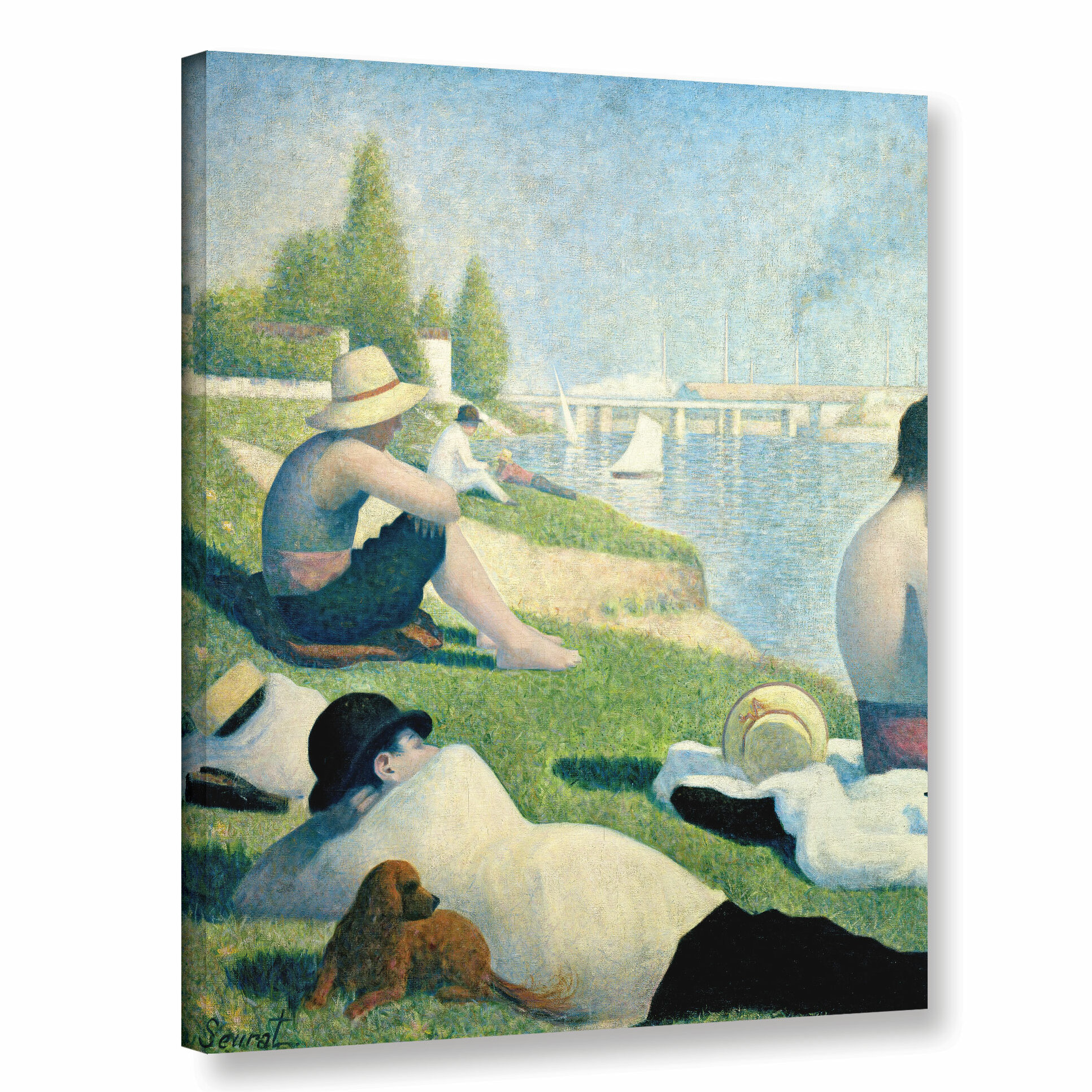 Vault W Artwork 'bathers At Asnieres' By Georges Seurat Painting Print 