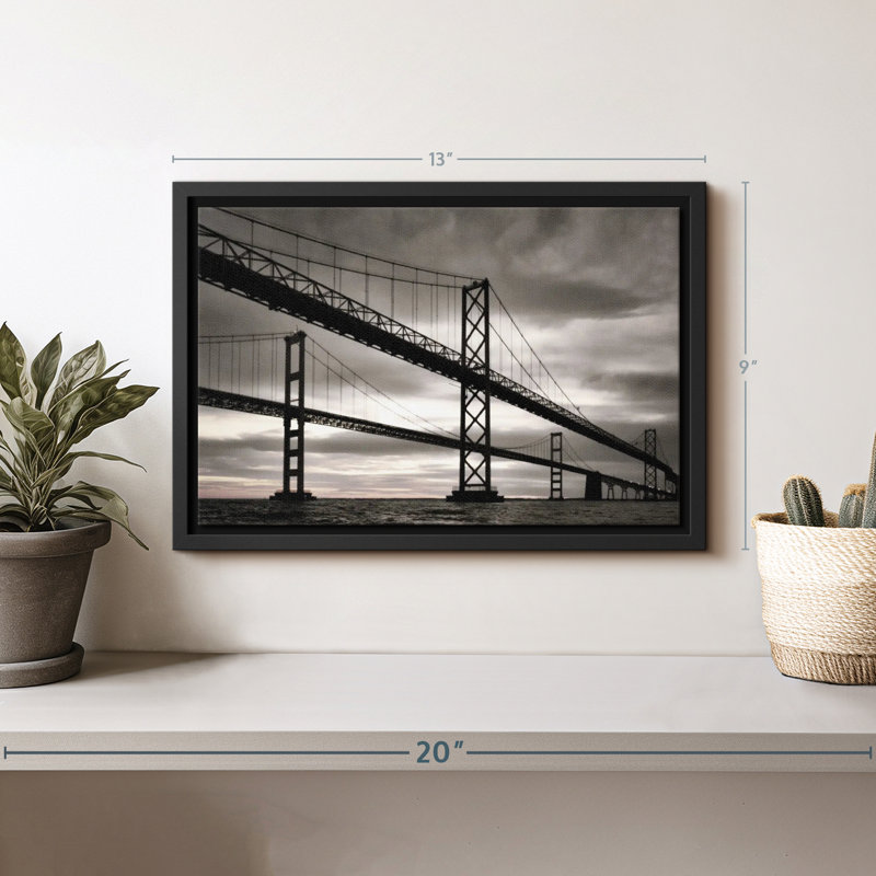 Impression sur toile Chesapeake Bridge, H 9 po x l 13 po