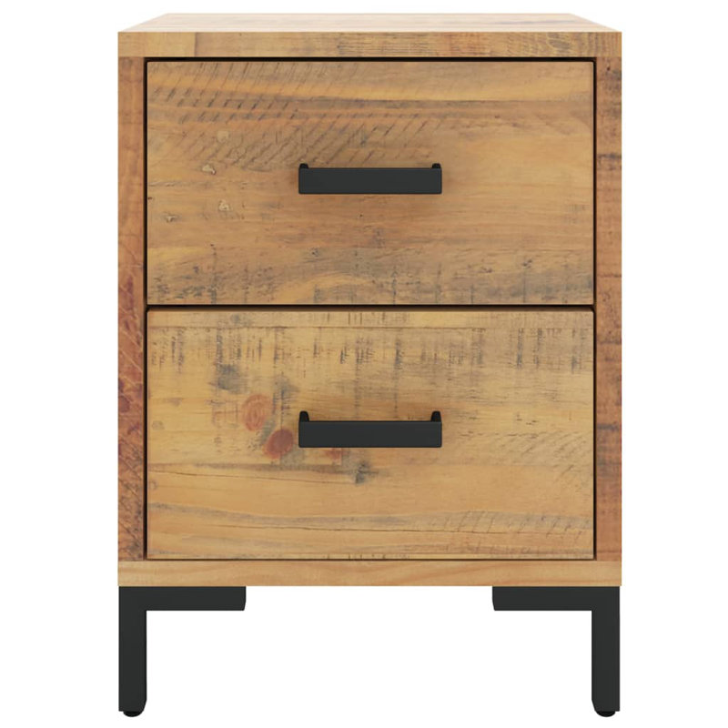 Tardiff 36cm W Solid Wood Bedside Table