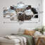«Winter Deer», photographie monochrome I - animaux, ensemble d'art mural en métal