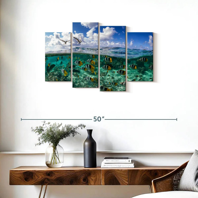 School Of Butterflyfish, 22" H x 36" W