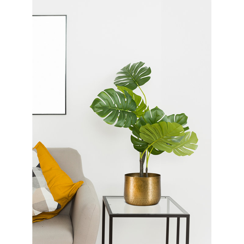 Radim Metal Pot Planter, 5.25"H x 7"W x 7"D