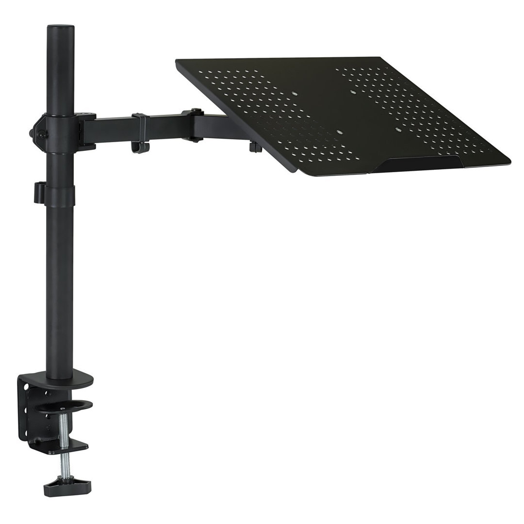 Mount-It Height Adjustable Laptop Desk Stand with Articulating Vented Laptop Tray Mount & C-Clamp Mount-it