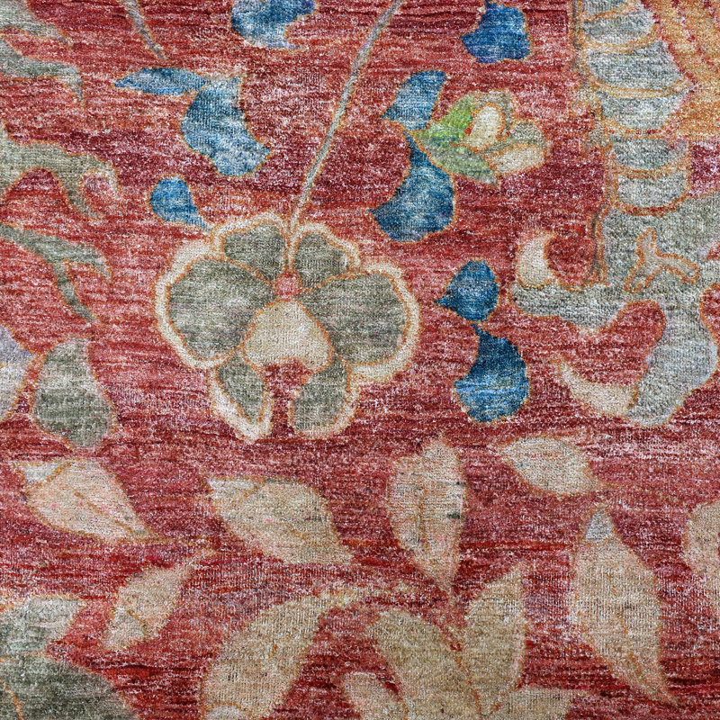 Red Alchemy Transitional Wool Linen Silk Blend Rug - 5'11"" x 8'11""